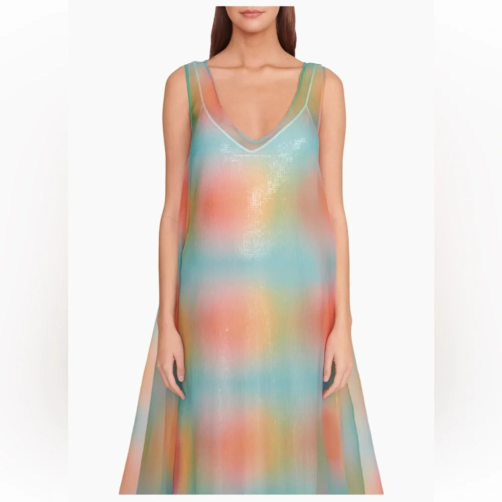 STAUD Samantha Sequin Multi Aura Maxi Dress - Picture 4 of 10